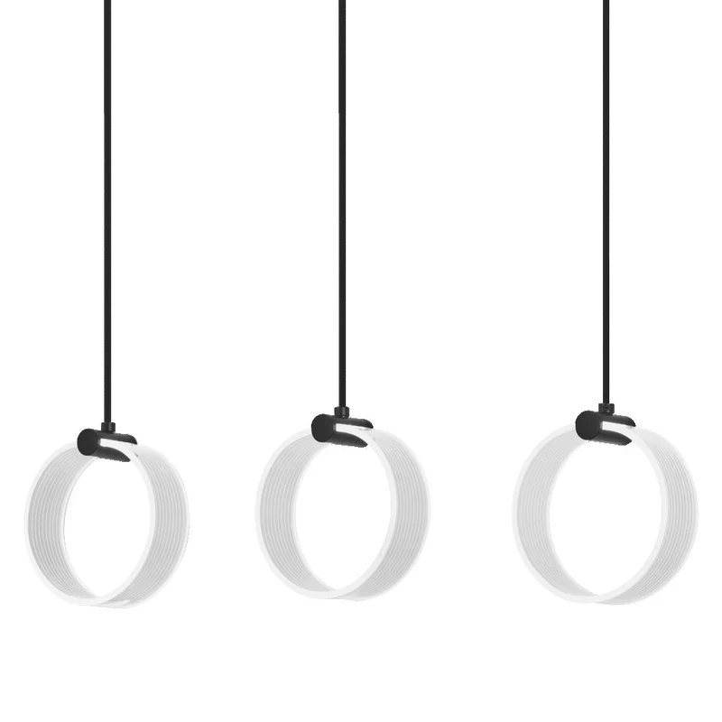 OSRAM DECOR Lampada a sospensione Circle, 3 pendenti, 20W, Click CCT Nero