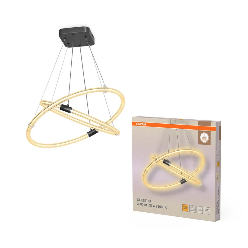 OSRAM DECOR Celestio lampada a sospensione, 21W, 3000K, 2400lm, bianco caldo, dimmerabile con click
