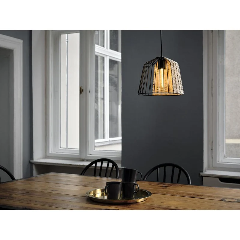 OSRAM DECOR Lampada a sospensione a gabbia a campana, nero/marrone, E27