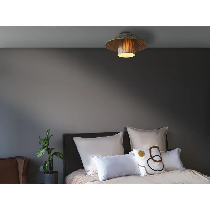 OSRAM DECOR Capanna di Carta di Bambù Lampada da Soffitto Marrone, 400mm, E27