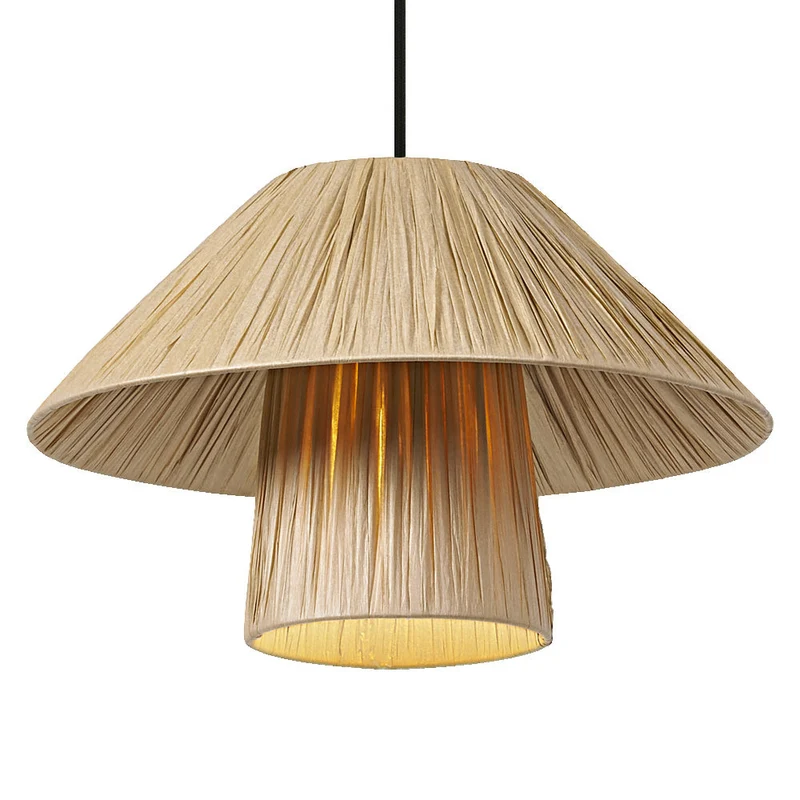 OSRAM DECOR Bamboo Carta Capanna Lampadario Lampada a sospensione 400 E27 Marrone