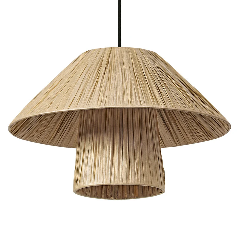 OSRAM DECOR Bamboo Carta Capanna Lampadario Lampada a sospensione 400 E27 Marrone
