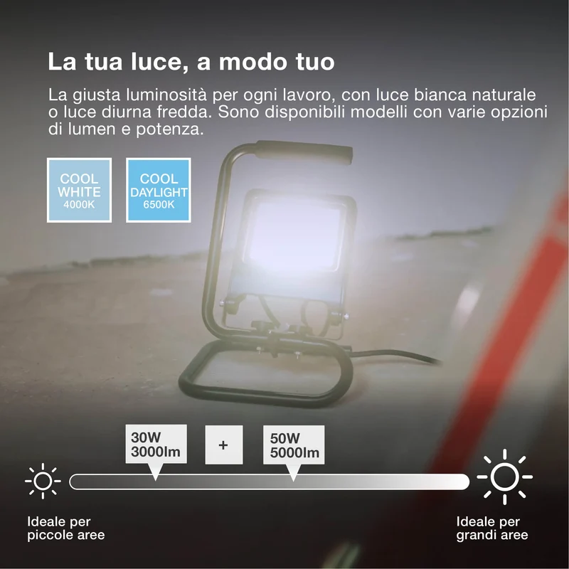OSRAM Worklights faretto da cantiere LED mobile S-Stand 50W / 4000K