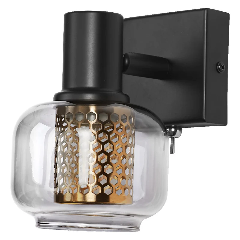 OSRAM DECOR Spot Firefly lampada da parete, lampada OSRAM inclusa, nero, 1 x 2.8W, E14