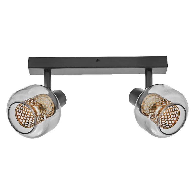 OSRAM DECOR Spot Firefly lampada da soffitto, lampada OSRAM inclusa, nero, 2 x 2.8W, E14