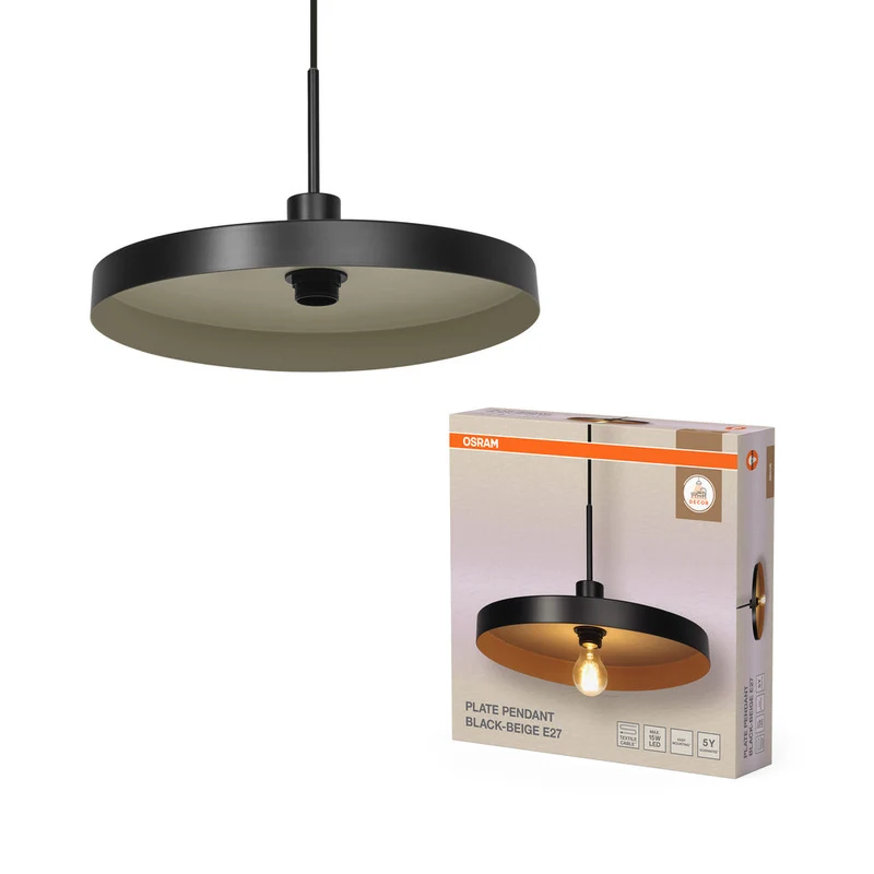 OSRAM DECOR Lampada a sospensione a piastra E27 lampada a sospensione beige