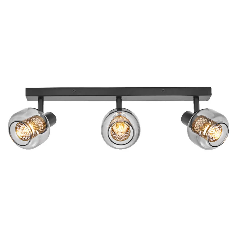 OSRAM DECOR Spot Firefly lampada da soffitto, lampada OSRAM inclusa, nero, 3 x 2.8W, 750lm
