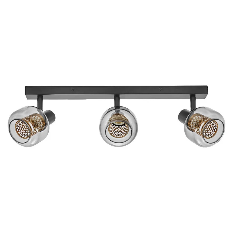 OSRAM DECOR Spot Firefly lampada da soffitto, lampada OSRAM inclusa, nero, 3 x 2.8W, 750lm