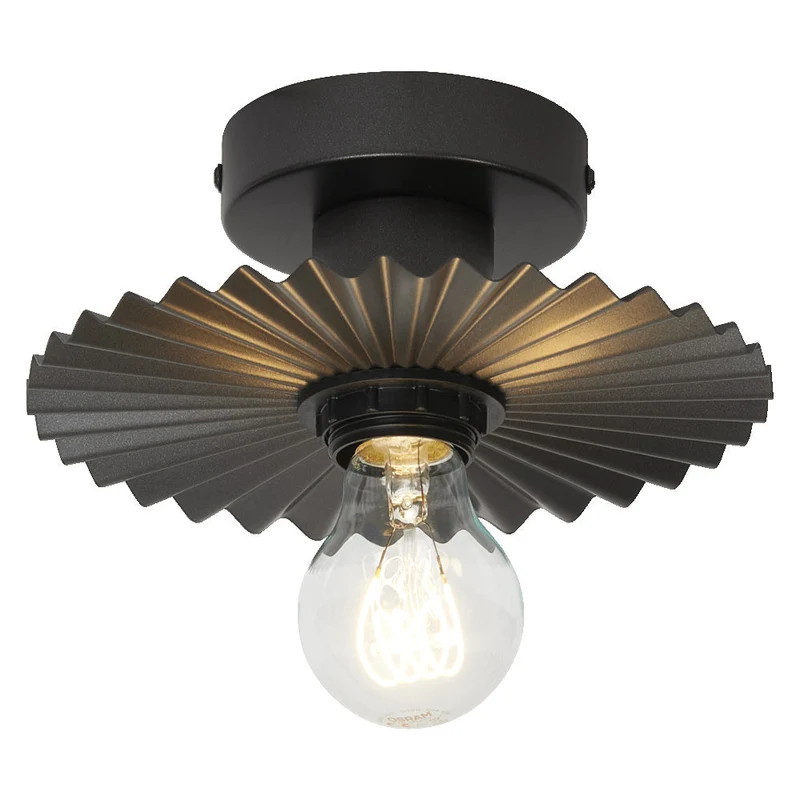 OSRAM DECOR Plisse Plafoniera da soffitto E27 Grigio scuro