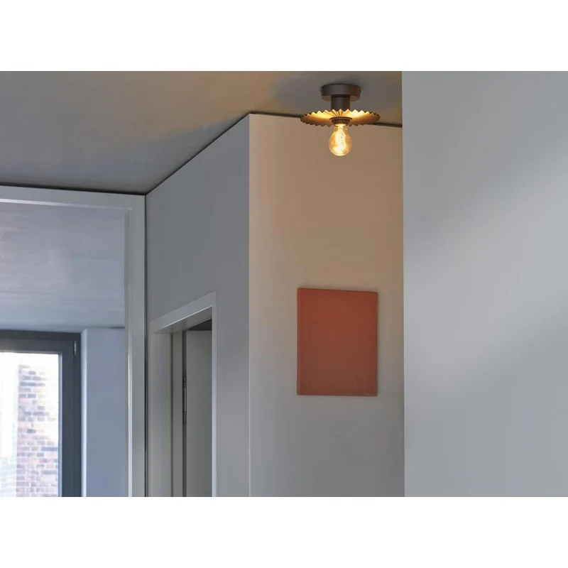OSRAM DECOR Plisse Plafoniera da soffitto E27 Grigio scuro