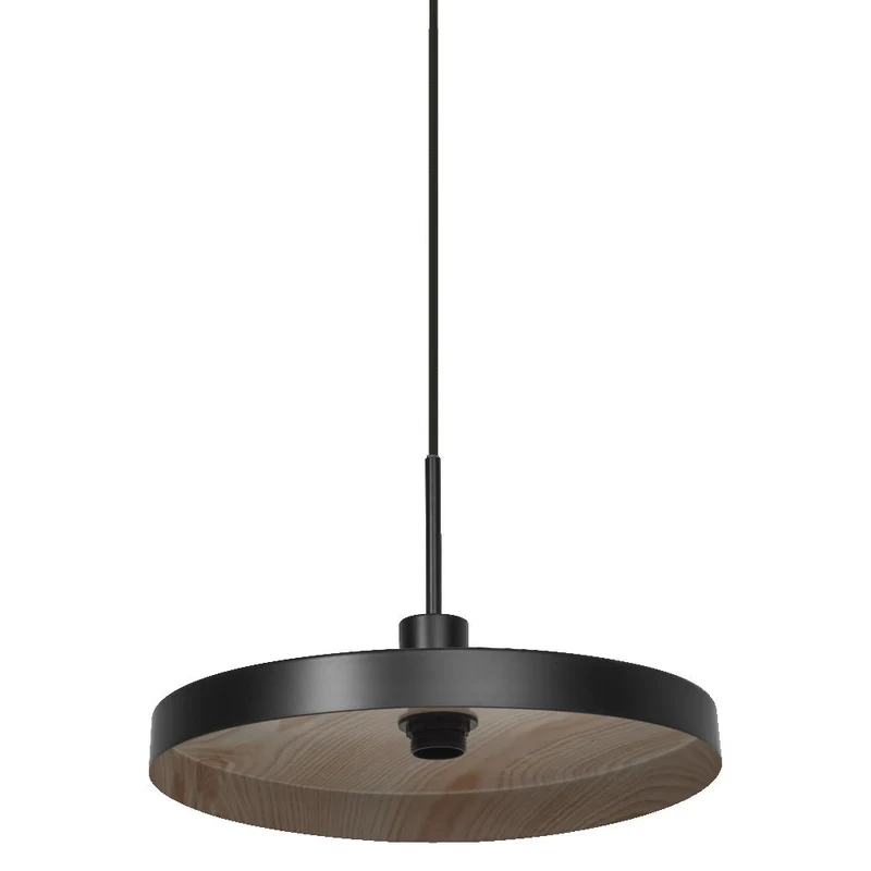 OSRAM DECOR Lampada a sospensione a piastra E27 Lampada a sospensione Nero Legno OSRAM DECOR