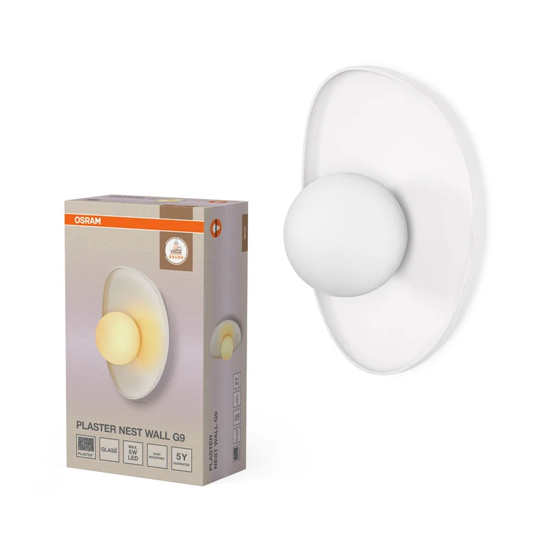 OSRAM DECOR Nido di Gesso Applique da Parete 1xG9 Bianco