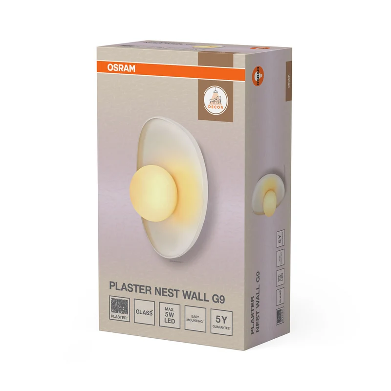 OSRAM DECOR Nido di Gesso Applique da Parete 1xG9 Bianco