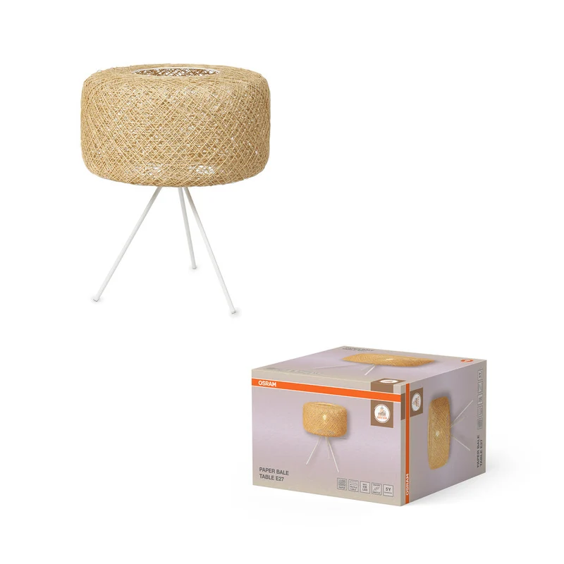 OSRAM DECOR Lampada da tavolo in carta a balla 1xE27 Beige