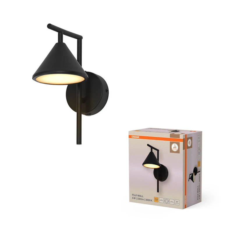 OSRAM DECOR Fuji Applique da parete 5W 930 Nero
