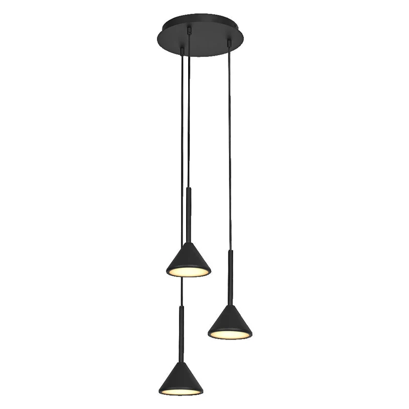 OSRAM DECOR Fuji 3X Lampadario a sospensione PL 13W 930 Nero