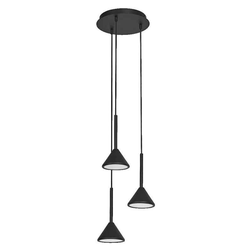 OSRAM DECOR Fuji 3X Lampadario a sospensione PL 13W 930 Nero