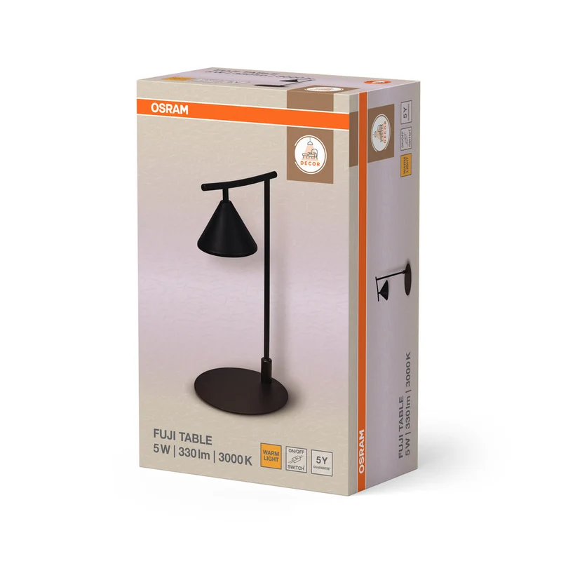 OSRAM DECOR Fuji Lampada da tavolo 5W 930 Nero