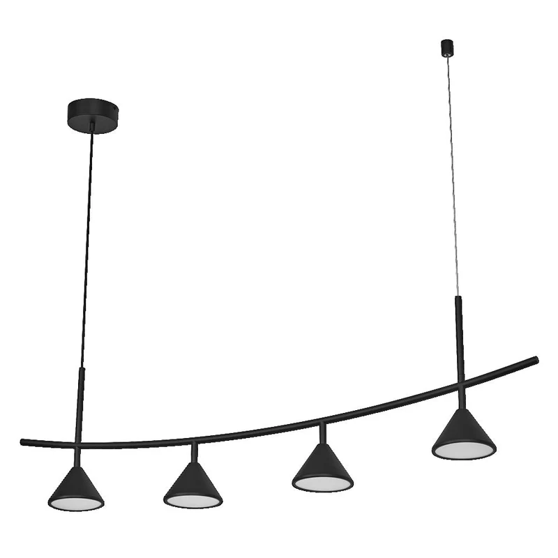 OSRAM DECOR Fuji Lampada a sospensione lineare 4 pezzi 16W 930 Nero