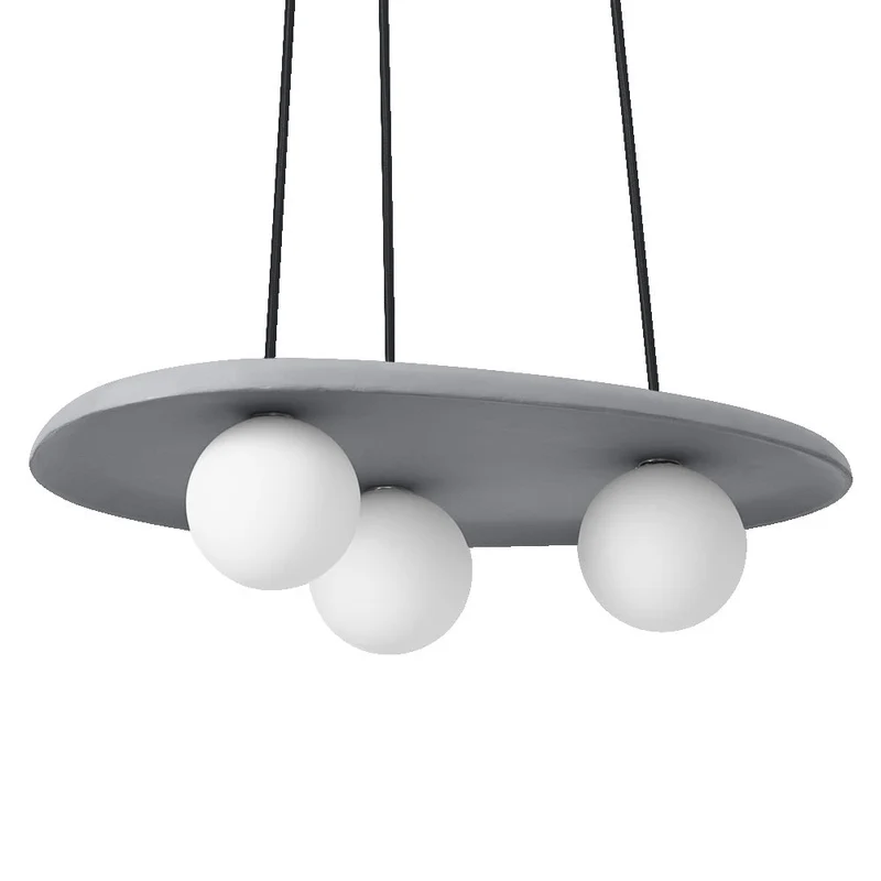 OSRAM DECOR Lampada a sospensione Nido in cemento grigia, 3 fiamme, G9