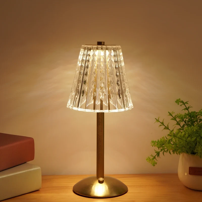 Golden Crystal Table Lamp