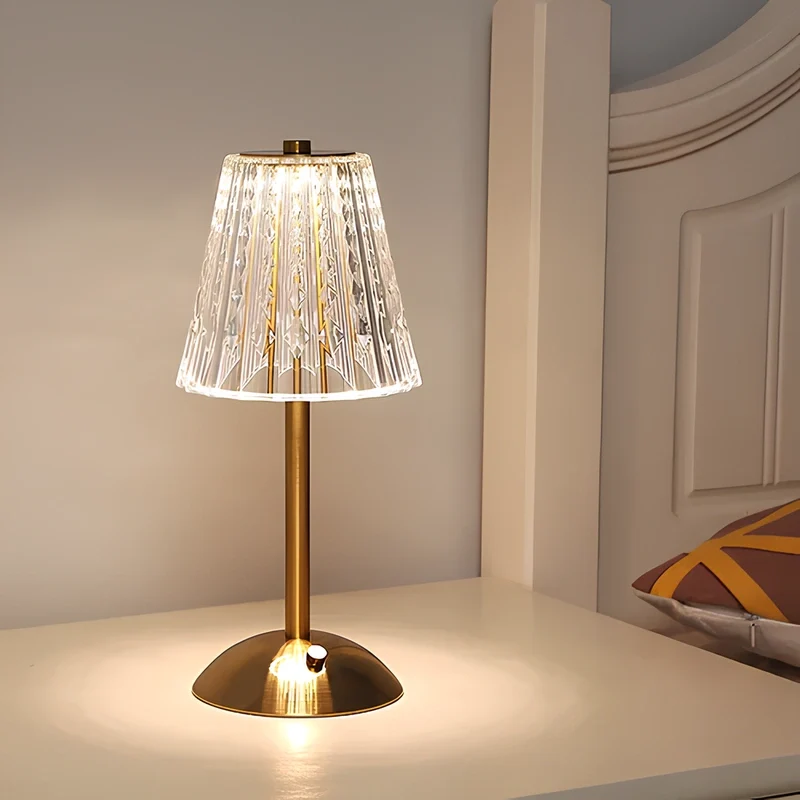 Golden Crystal Table Lamp