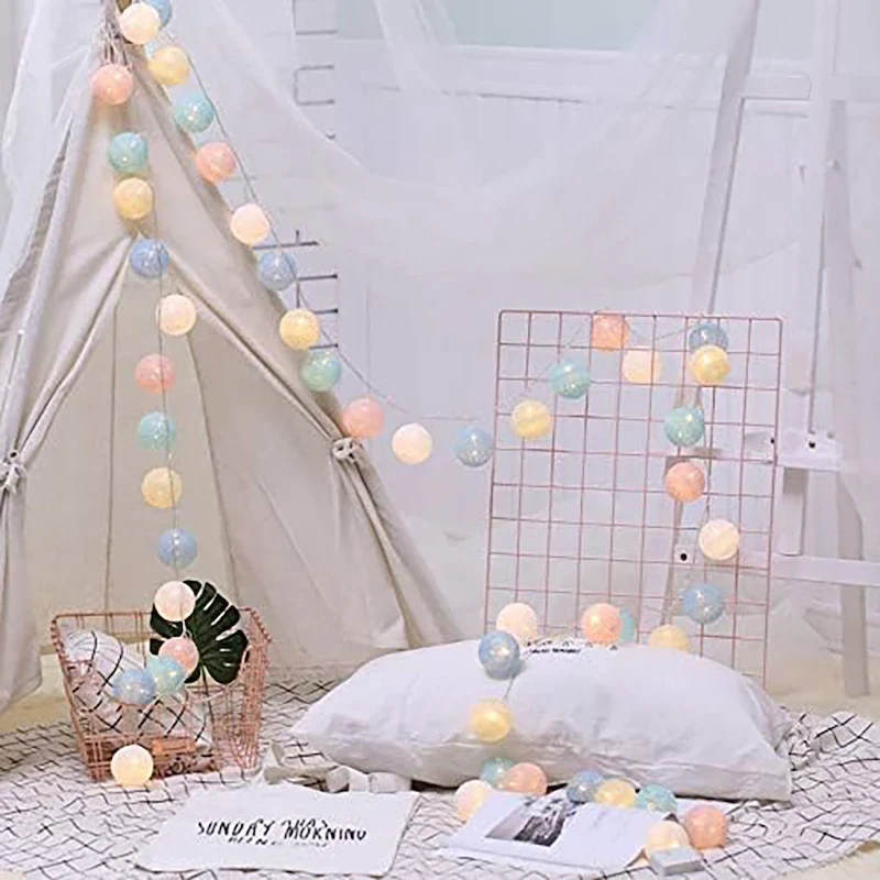 Cotton Ball Garland