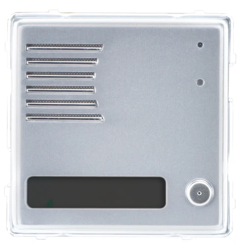 URMET 1148/21 - Sinthesi S2, modulo in alluminio per posto esterno, con 1 pulsante, acciaio lucido