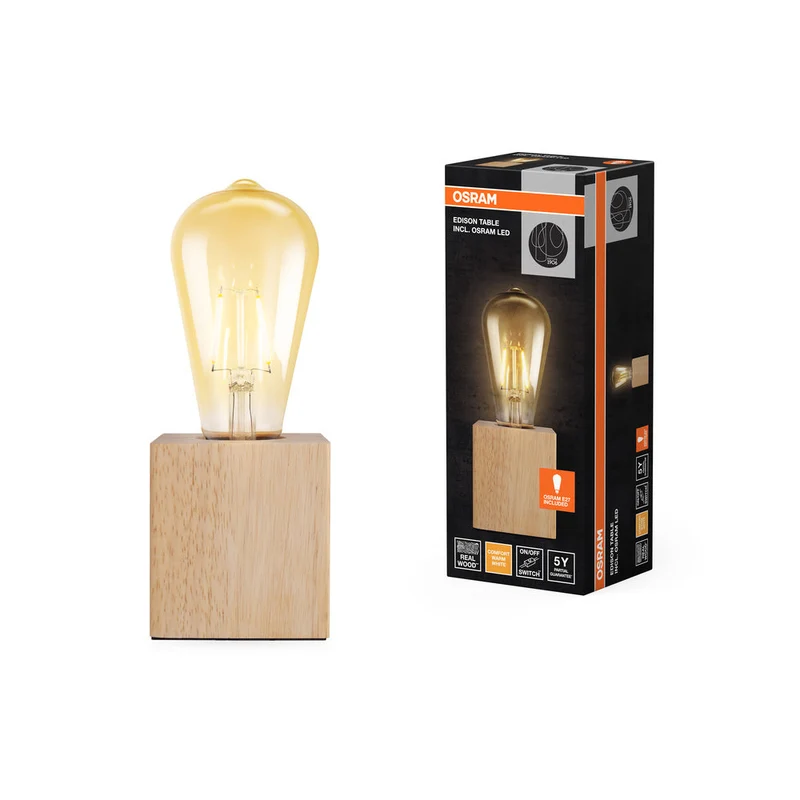 OSRAM Vintage 1906 Lampada da tavolo Tischleuchte, 2.5W, E27, Marrone, incl. lampadina