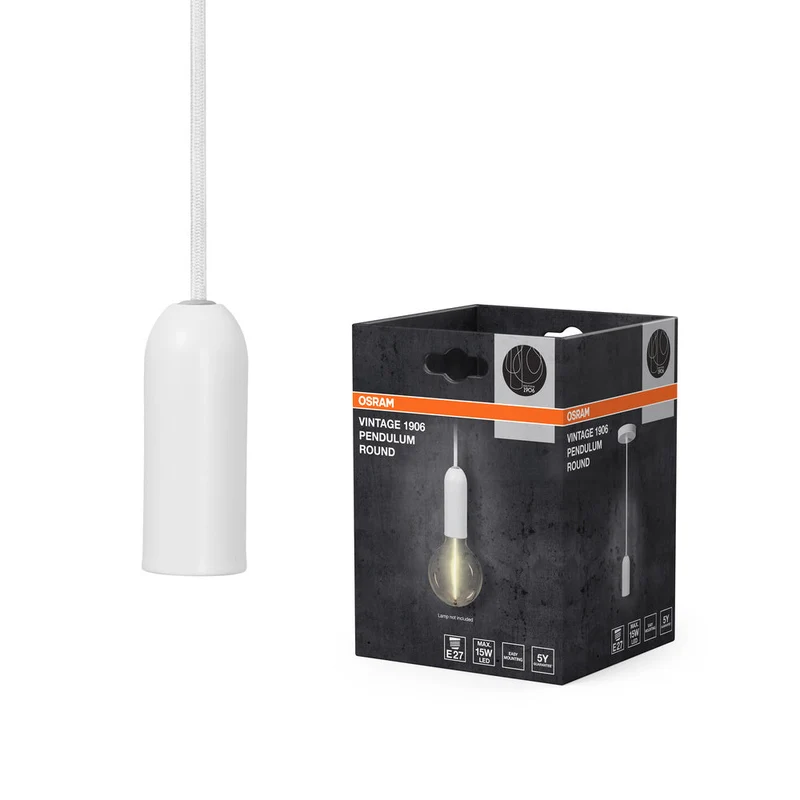 OSRAM Vintage 1906® lampada a sospensione TONDA E27, bianca