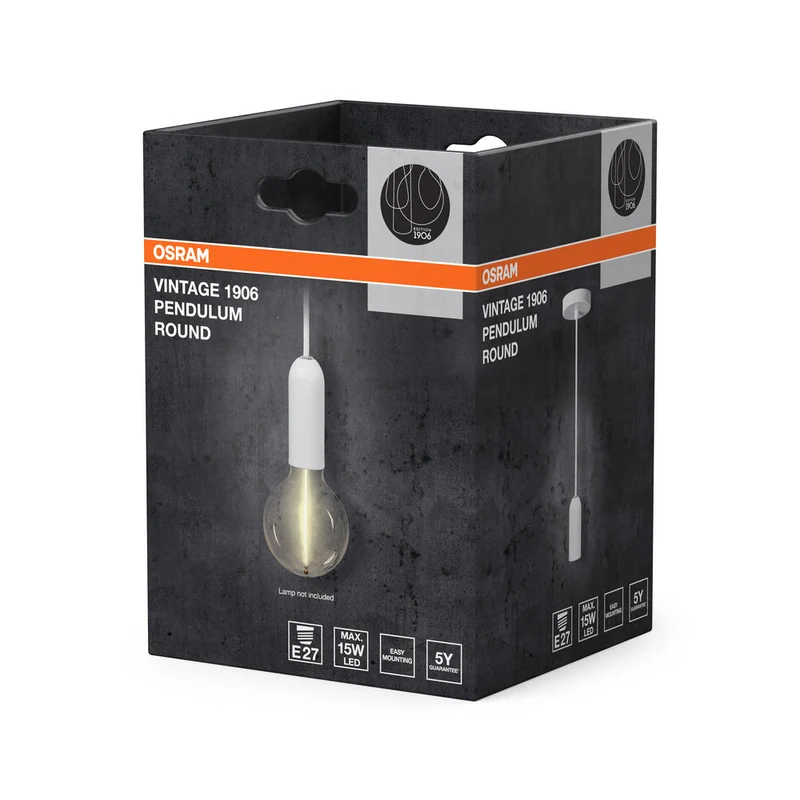 OSRAM Vintage 1906® lampada a sospensione TONDA E27, bianca