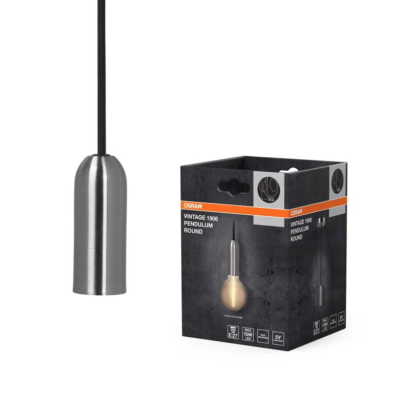 OSRAM Vintage 1906® Lampada a sospensione TONDA E27, cromo