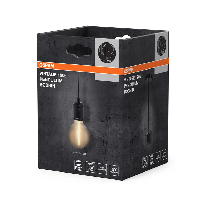 OSRAM Vintage 1906® Lampada a sospensione BOBBIN E27, nero