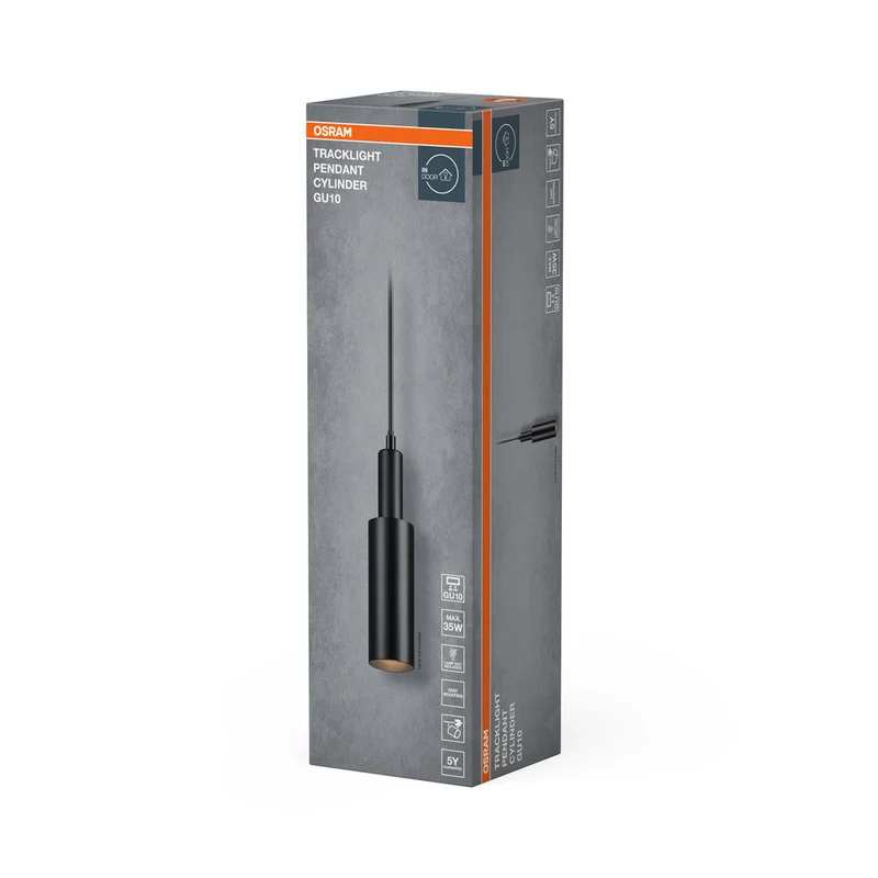 OSRAM FARETTO A BINARIO PENDENTE CILINDRO Lampada a sospensione GU10 nero