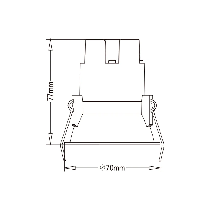 Faretto da incasso TSD002-2F-3C