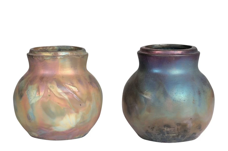 Casa Padrino Luxus Vase Kupferfarben Ø 16 x H. 14,5 cm - Steingut Vase Raku mit matter Kupferoberfläche - Luxus Deko Accessoires