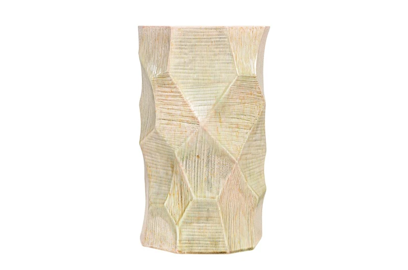 Casa Padrino Luxus Vase Ø 20 x H. 33,5 cm - Bauchige Vase Abstract aus Steingut mit Dekor in Pastelltönen - Luxus Deko Accessoires