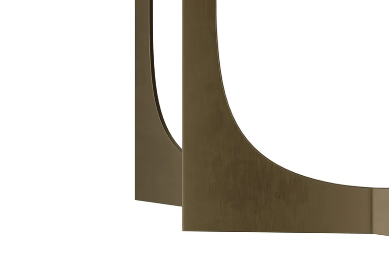Casa Padrino Luxus Konsole 120 x 40 x H. 76 cm - Konsolentisch mit grauer Travertin Platte und Bronzefarbenem Edelstahlgestell - Luxus Möbel