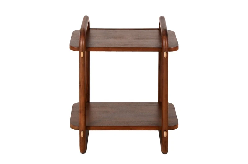Casa Padrino Luxus Beistelltisch Khami Braun 50 x 40 x H. 60 cm - Leichter Mahagoni Beistelltisch im hellen Kaffee-Braunton - Luxus Möbel