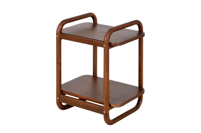 Casa Padrino Luxus Beistelltisch Khami Braun 50 x 40 x H. 60 cm - Leichter Mahagoni Beistelltisch im hellen Kaffee-Braunton - Luxus Möbel