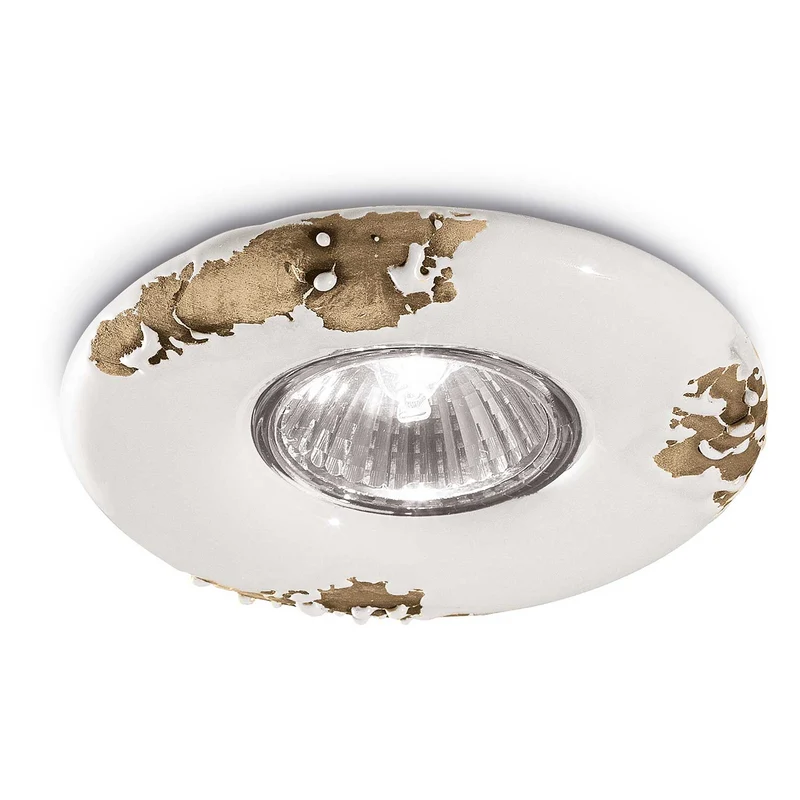 Vintage - Spot encastré en céramique, style industriel, Ø 11 cm