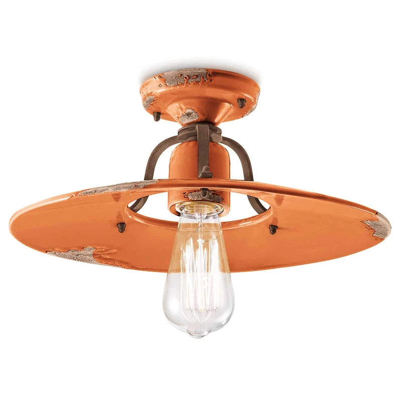 Country - Plafonnier en acier, style industriel, Ø 30 ou 40 cm