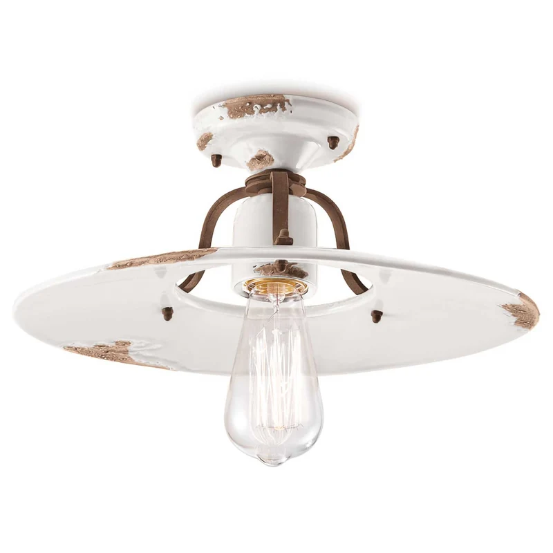 Country - Plafonnier en acier, style industriel, Ø 30 ou 40 cm