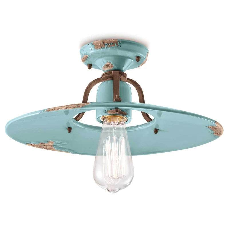Country - Plafonnier en acier, style industriel, Ø 30 ou 40 cm