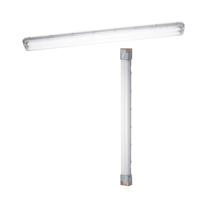 OSRAM SubMARINE LED lampada per ambienti umidi, luce fredda, 1565 mm x 115,0 mm x 86,0 mm, con 2 tubi LED sostituibili da 1,5 m di lunghezza