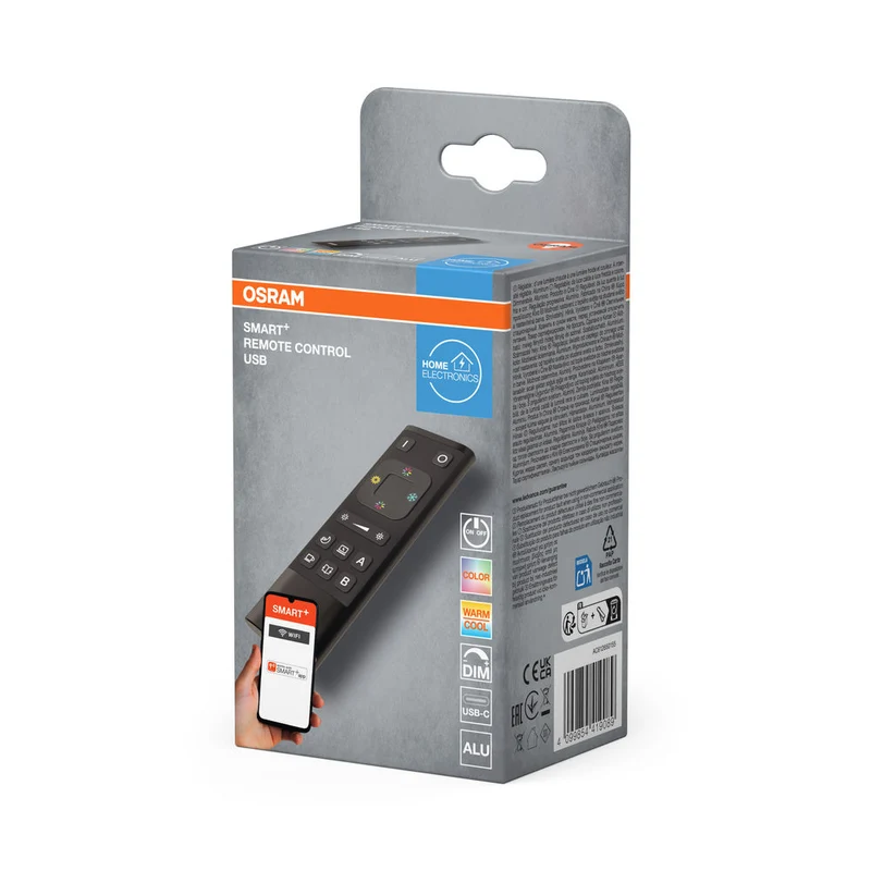 OSRAM Wifi SMART+ TELECOMANDO USB-C, Alluminio, Nero