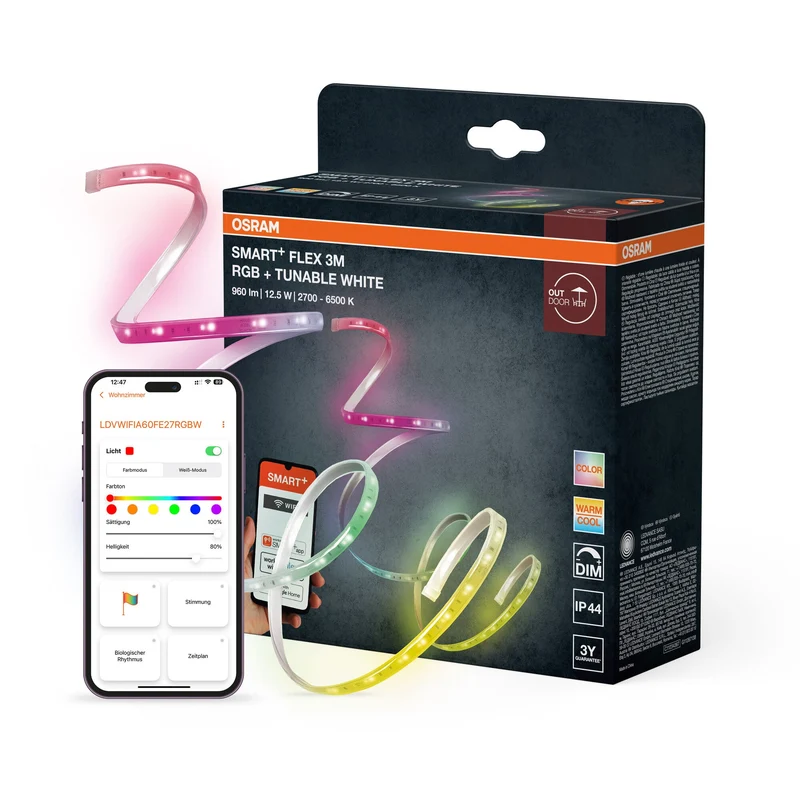 OSRAM SMART+ WIFI OUTD 3M striscia LED, bianco, 12W, 790lm