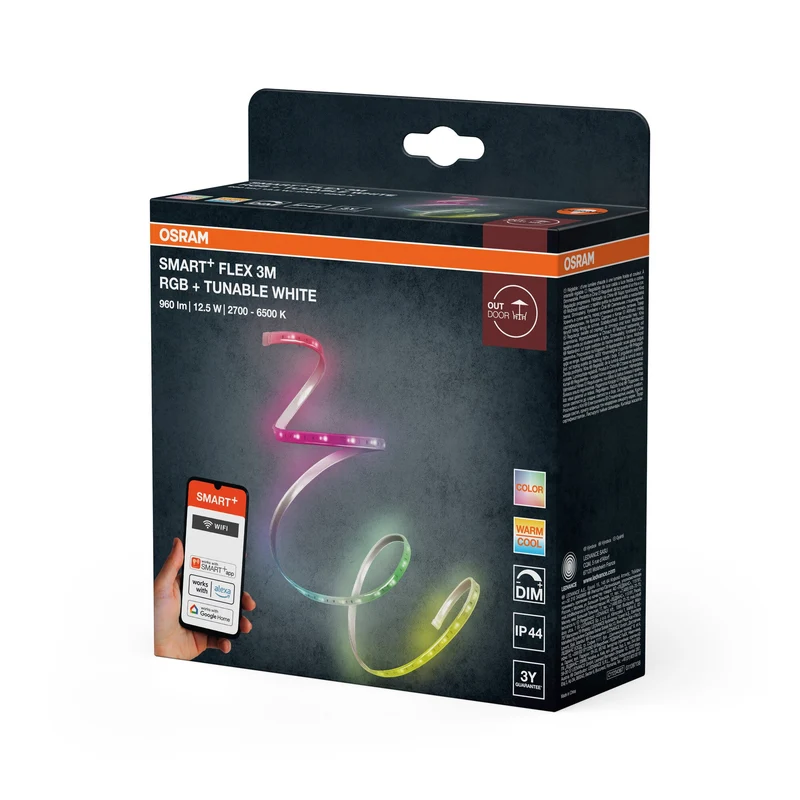 OSRAM SMART+ WIFI OUTD 3M striscia LED, bianco, 12W, 790lm