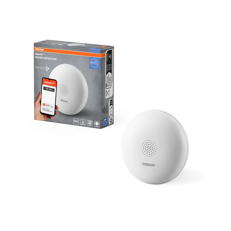 OSRAM Wifi SMART+ rilevatore d'acqua intelligente, sensore di perdite d'acqua, bianco