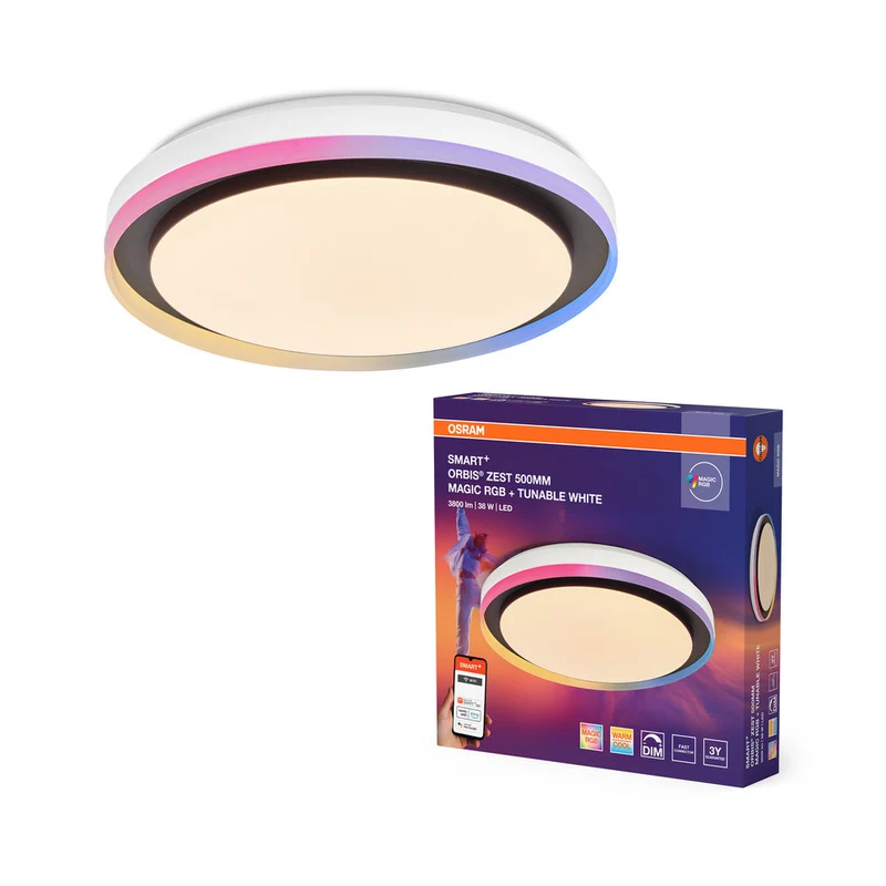 OSRAM SMART + WIFI Magic lampada da soffitto, bianco caldo/freddo, 38W, 1050lm